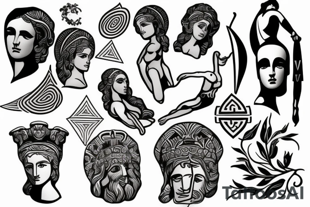 Greek statue tattoo idea