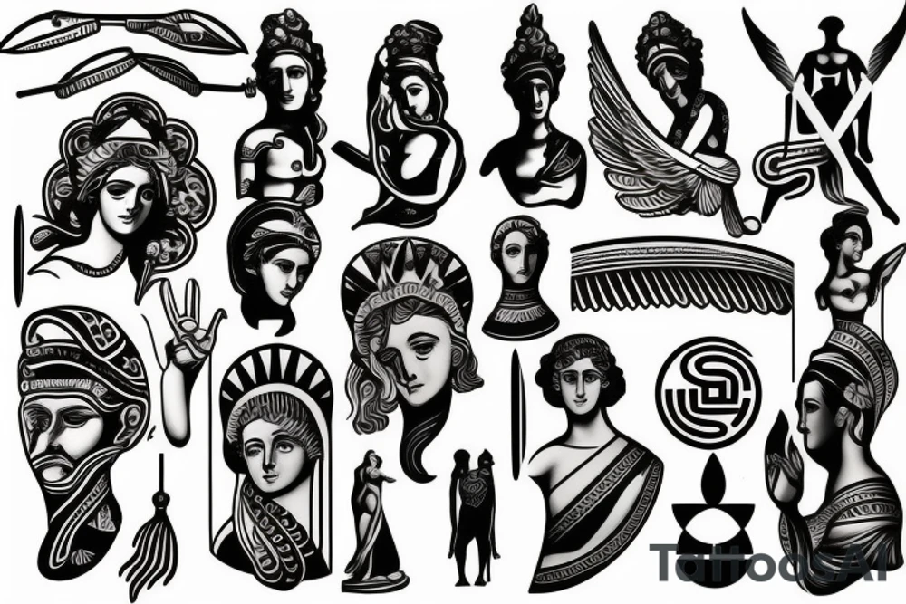 Greek statue tattoo idea