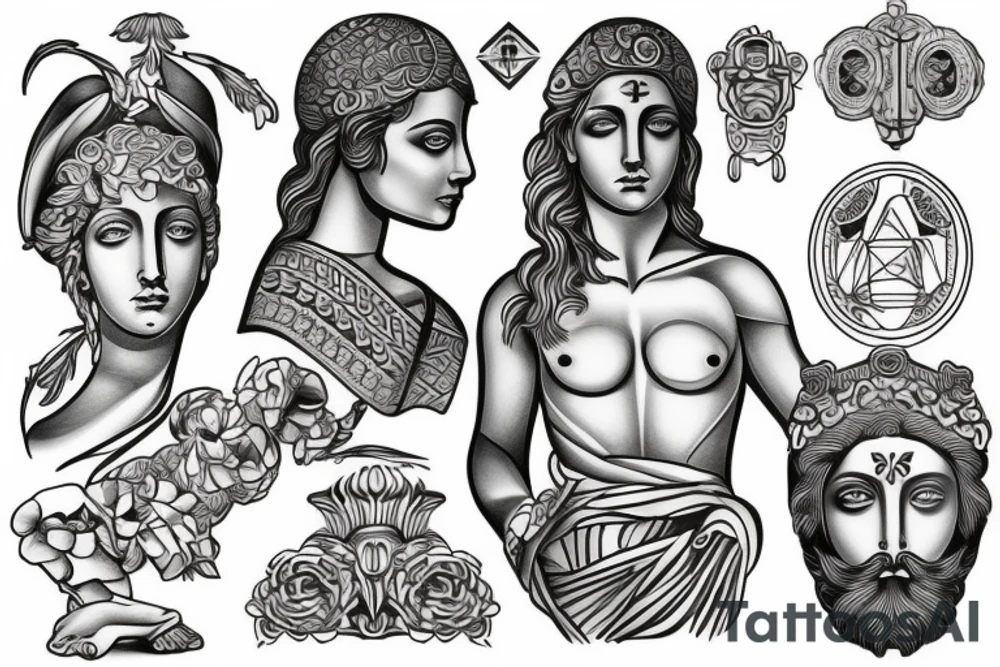 Greek statue tattoo idea