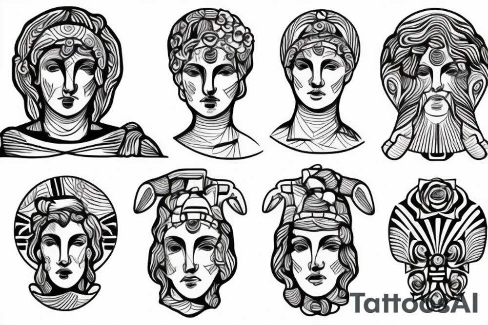 Greek statue tattoo idea