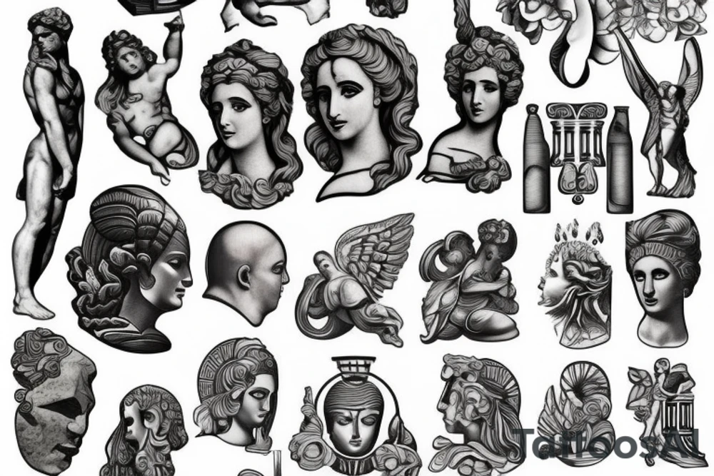 Greek statue tattoo idea
