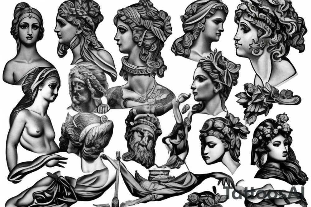 Greek statue tattoo idea