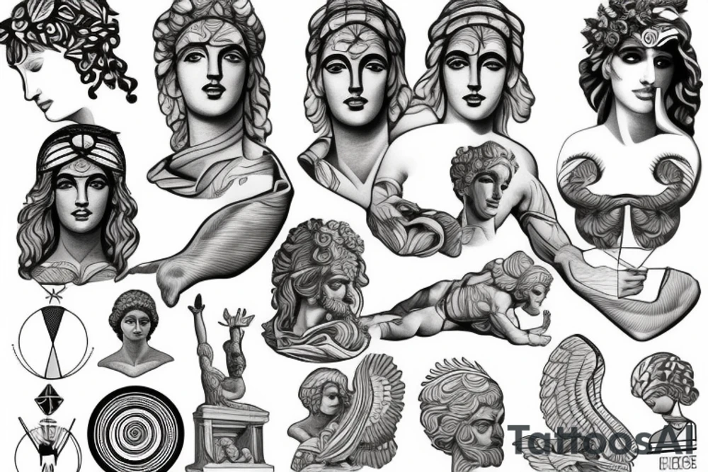 Greek statue tattoo idea
