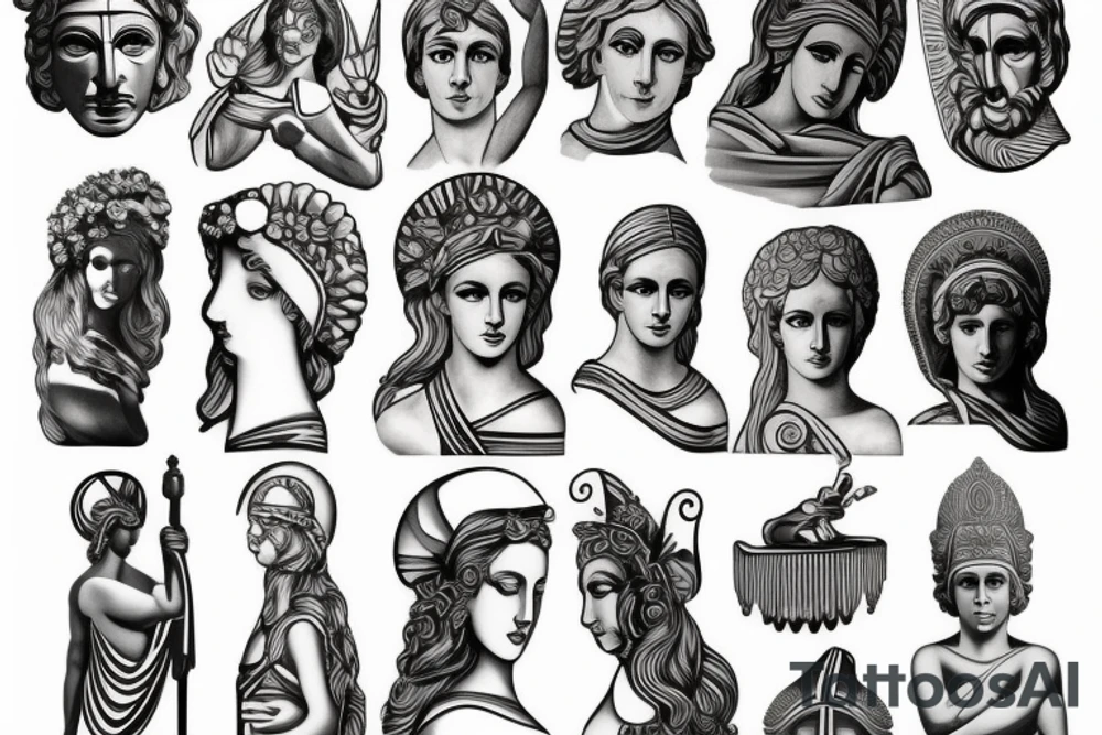 Greek statue tattoo idea