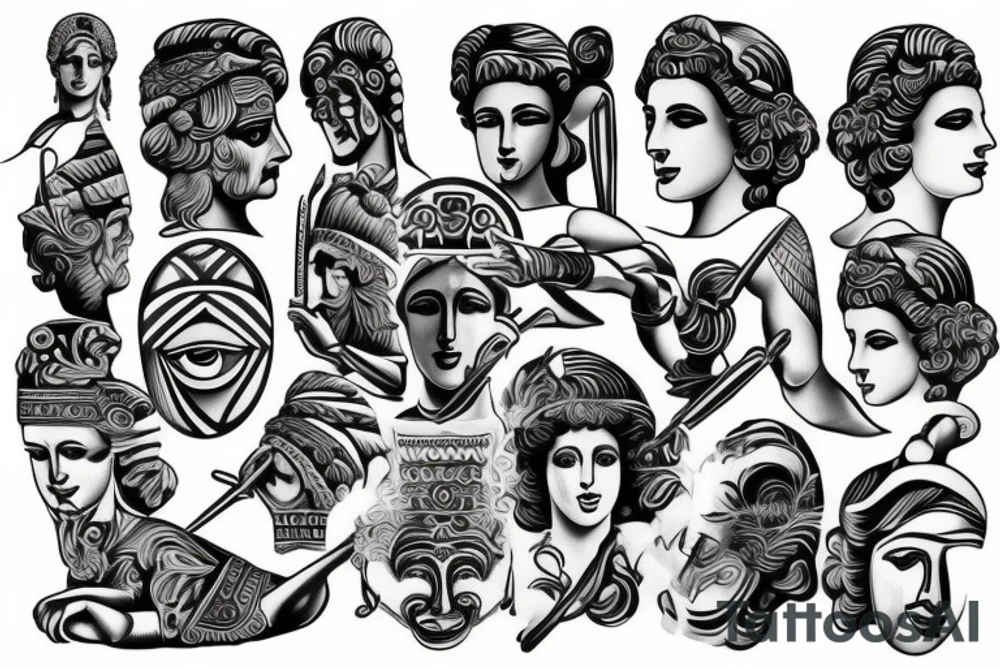 Greek statue tattoo idea