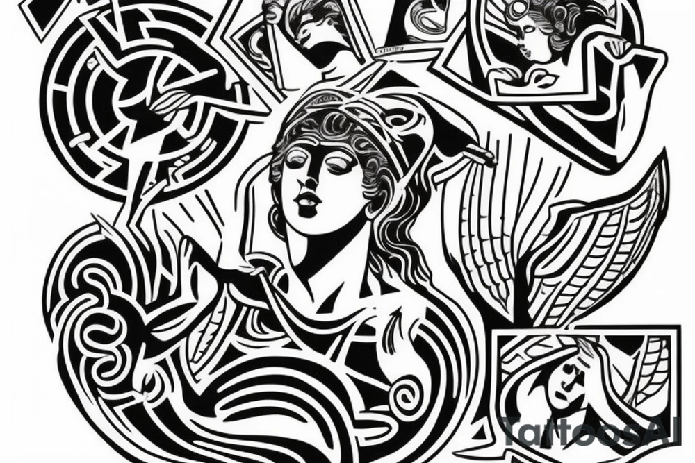 Greek statue tattoo idea