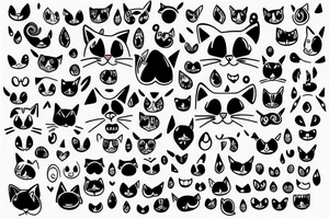 Cat face tattoo idea