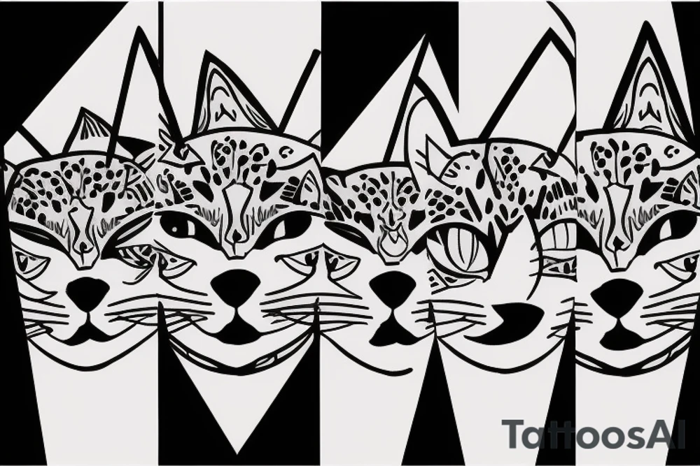 Cat face tattoo idea