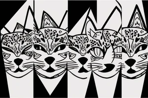 Cat face tattoo idea