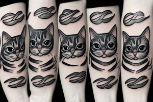 Cat face tattoo idea