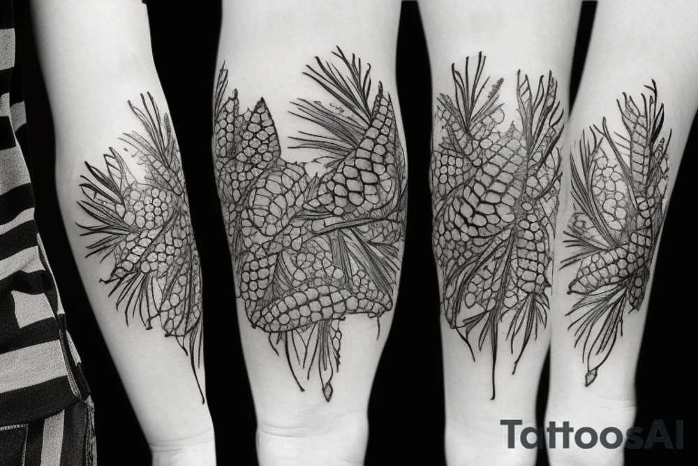 Pine cones tattoo idea