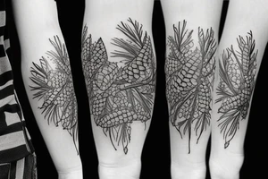 Pine cones tattoo idea