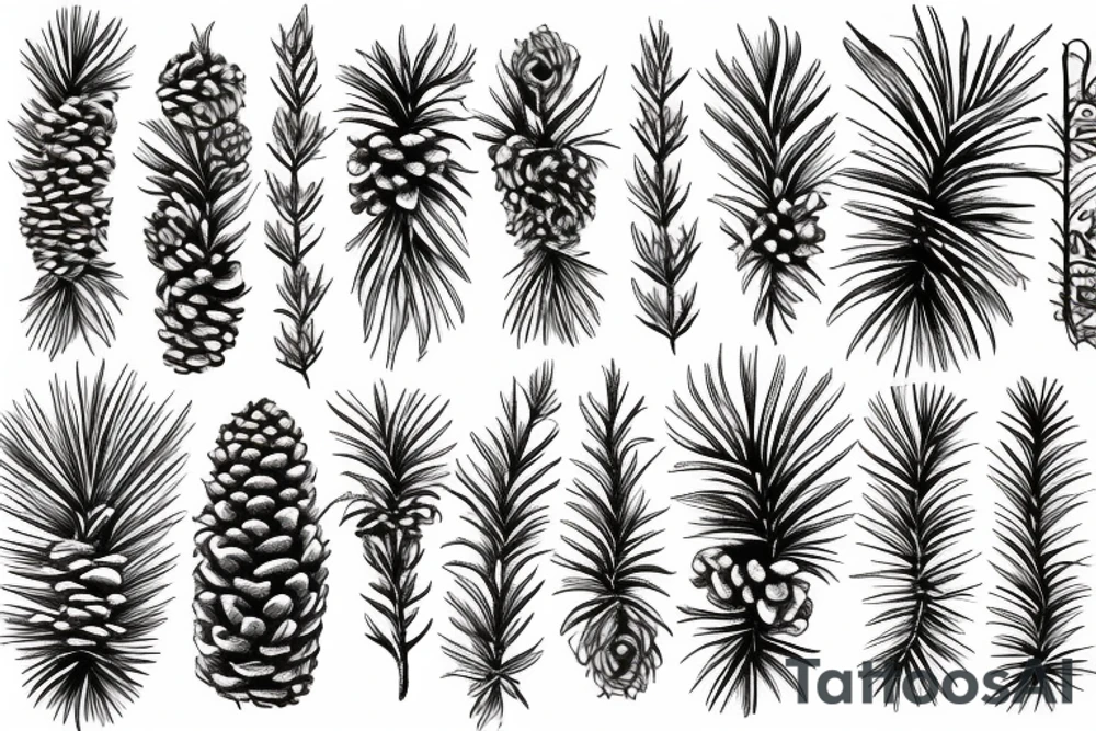 Pine cones tattoo idea