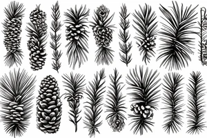 Pine cones tattoo idea