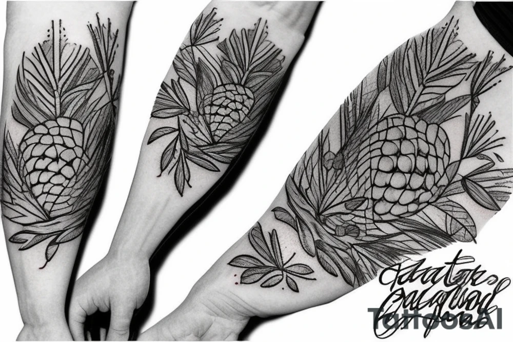 Pine cones tattoo idea