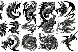 cosmic dragon tattoo idea