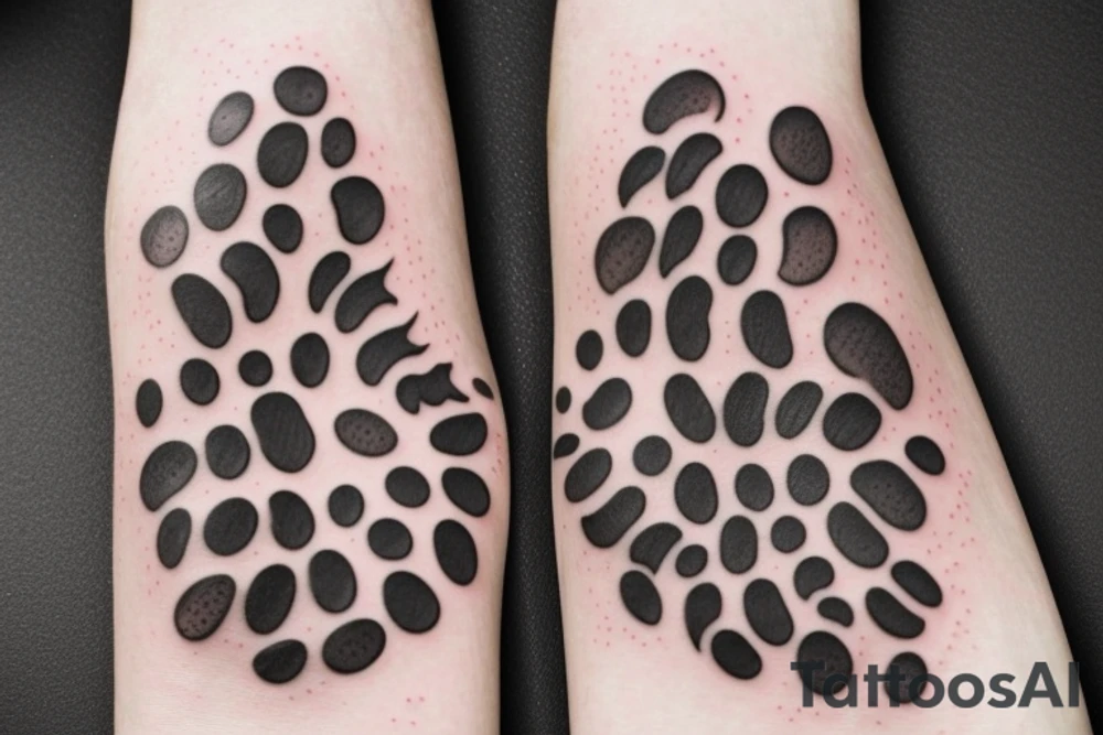 Outline of Bear paw print tattoo idea