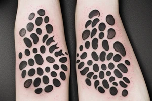 Outline of Bear paw print tattoo idea