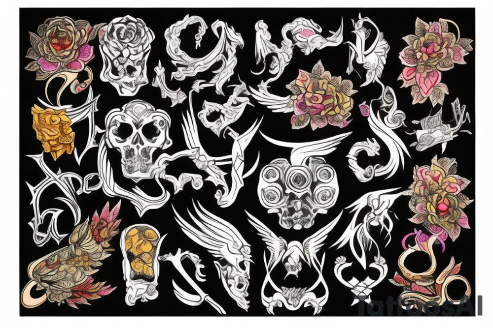 Berlin, traditional, mysterious, colorful tattoo idea