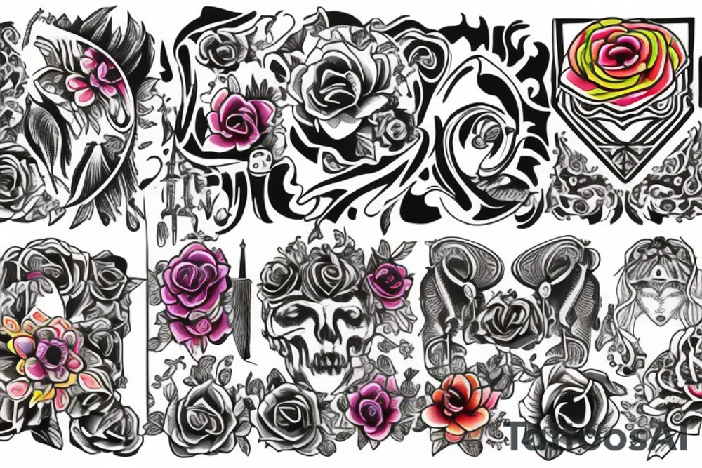 Berlin, traditional, mysterious, colorful tattoo idea