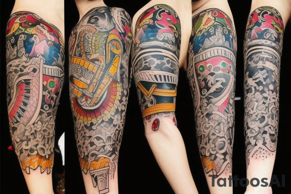 Berlin, traditional, mysterious, colorful tattoo idea