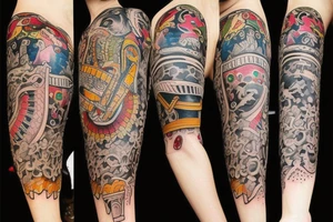 Berlin, traditional, mysterious, colorful tattoo idea