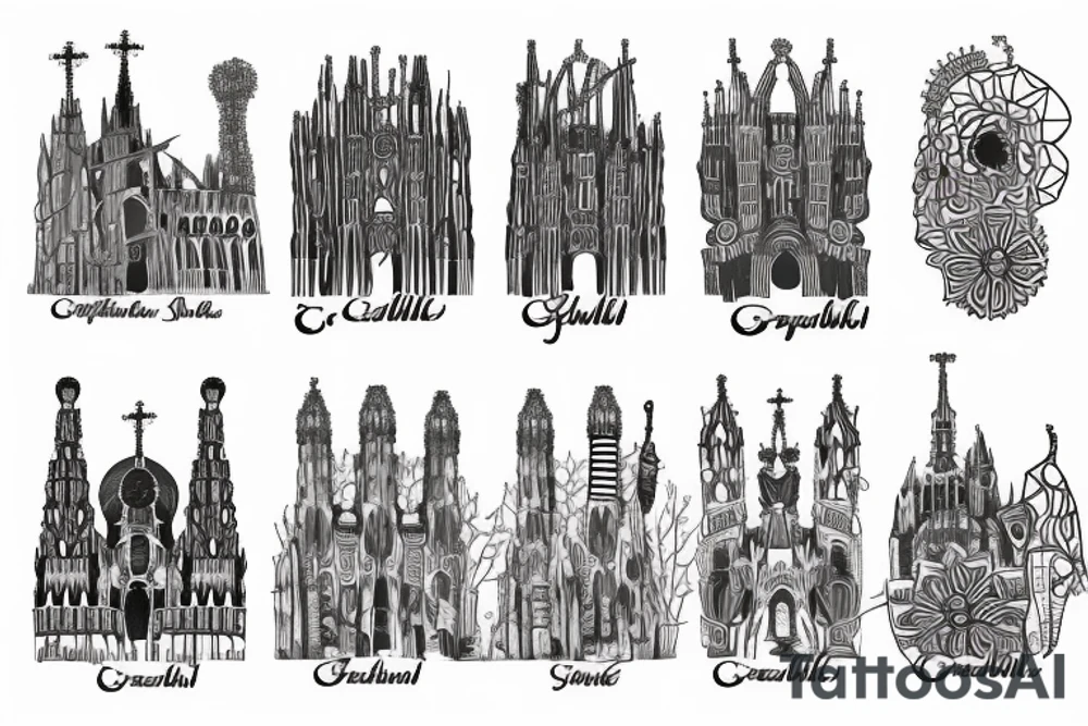 Gaudi berlin skyline tattoo idea