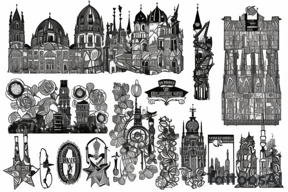 berlin skyline tattoo idea