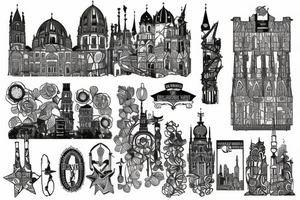 berlin skyline tattoo idea