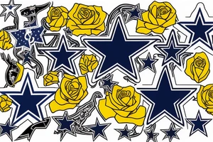 State of texas, Dallas cowboys star, San Antonio spurs logo, bluebonnet, yellow rose, armadillo, the alamo tattoo idea