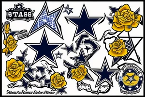 State of texas, Dallas cowboys star, San Antonio spurs logo, bluebonnet, yellow rose, armadillo, the alamo tattoo idea