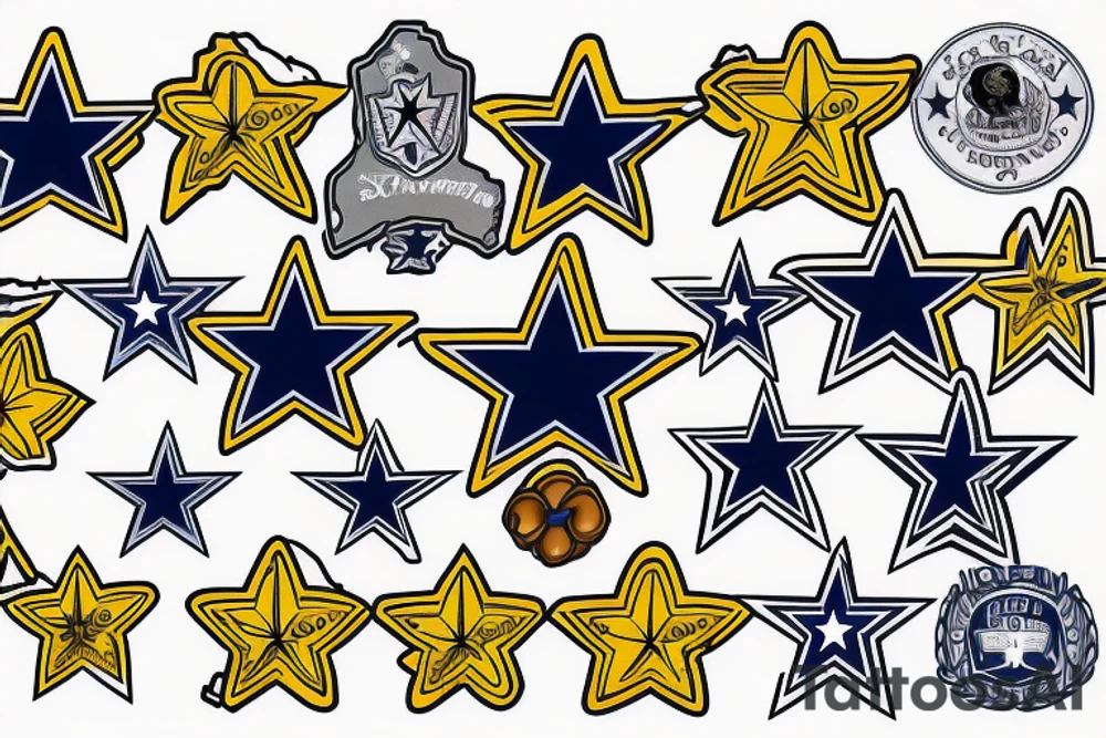 State of texas, Dallas cowboys star, San Antonio spurs logo, bluebonnet, yellow rose, armadillo, the alamo tattoo idea