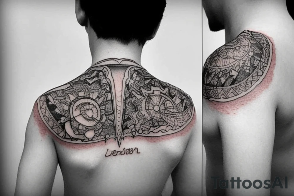 Chemistry shoulder tattoo idea