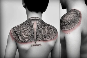 Chemistry shoulder tattoo idea