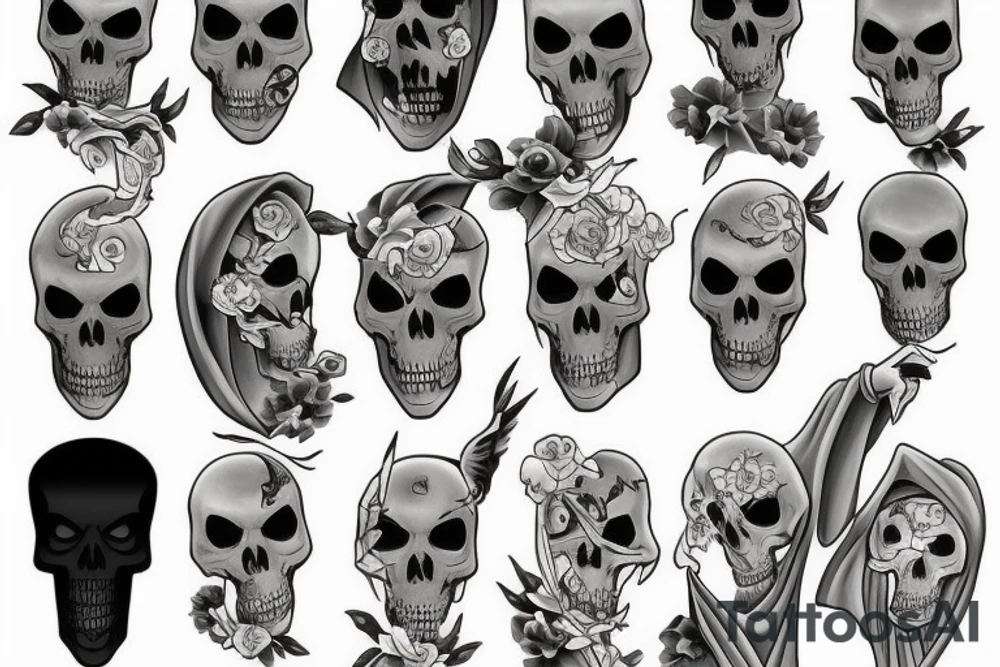 Full body Grim reaper tattoo idea