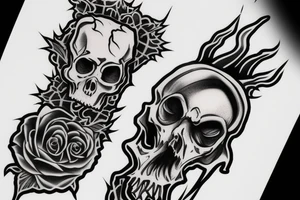 Full body Grim reaper, souls, scythe tattoo idea