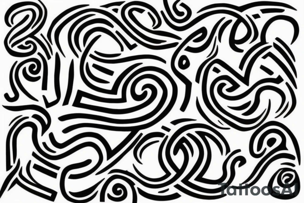 minimalist labyrinth design in dark black ink. tattoo idea minimalist labyrinth design in dark black ink. tattoo idea
