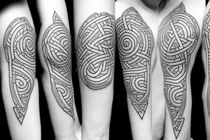 Small, Minimalist, intricate, interlocking labyrinth. Placement on side tattoo idea