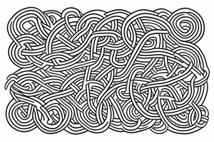 Small, Minimalist, intricate, interlocking labyrinth. Placement on side tattoo idea