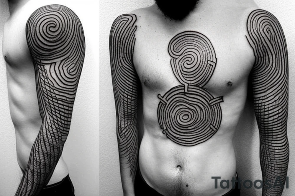 Small, Minimalist, intricate, interlocking labyrinth. Placement on side abs tattoo idea Small, Minimalist, intricate, interlocking labyrinth. Placement on side abs tattoo idea