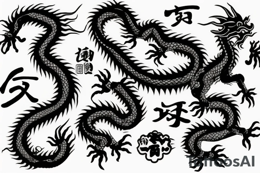 Chinese dragon tattoo idea