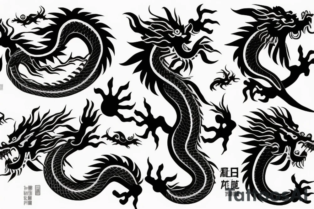 one chinese dragon tattoo idea