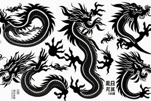 one chinese dragon tattoo idea