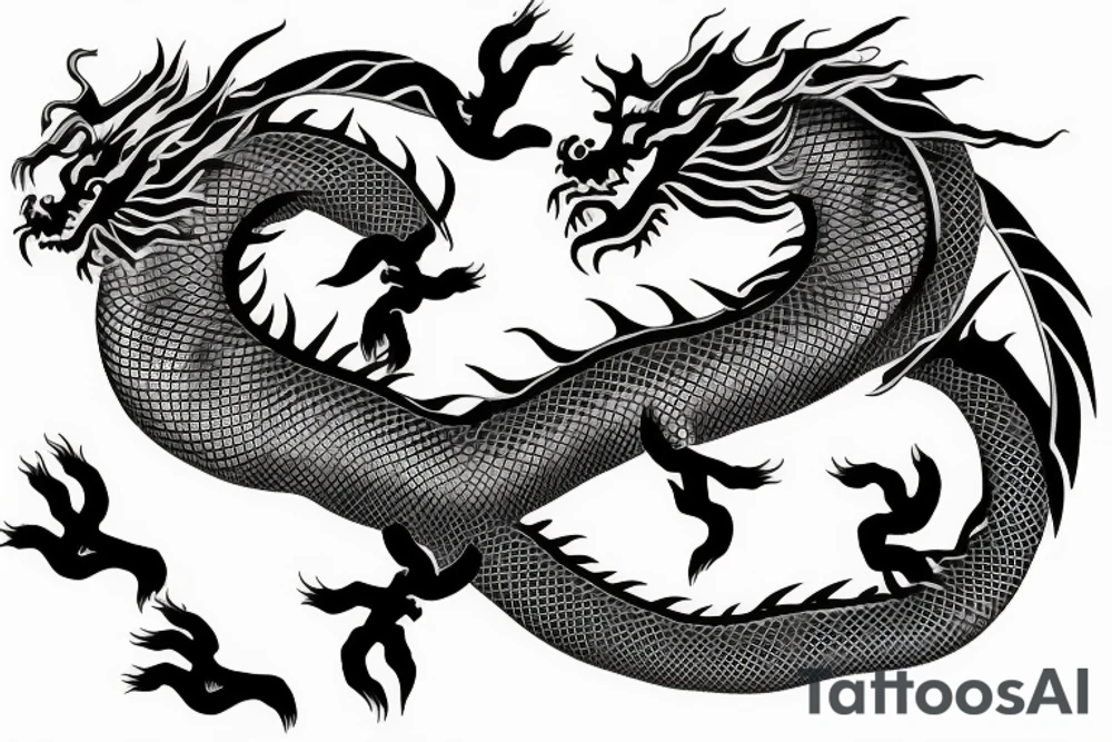 one chinese dragon tattoo idea