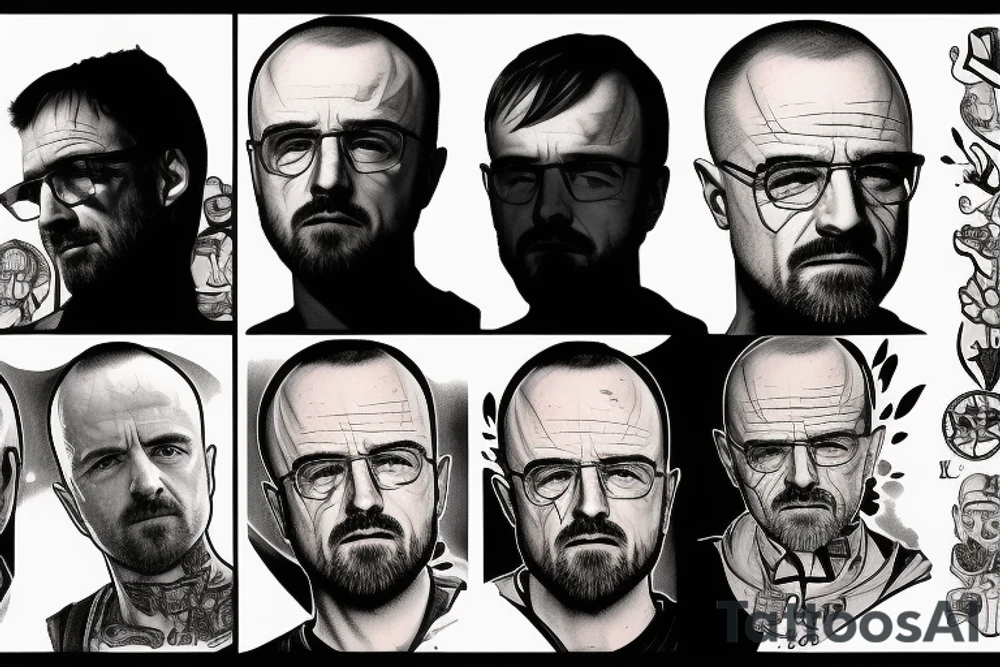 Jesse Pinkman cooks meth with Walter White tattoo idea