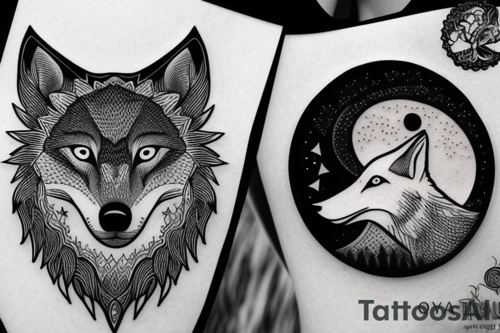 Nordic. one wolf chasing the sun
one wolf chasing the moon tattoo idea Nordic. one wolf chasing the sun
one wolf chasing the moon tattoo idea