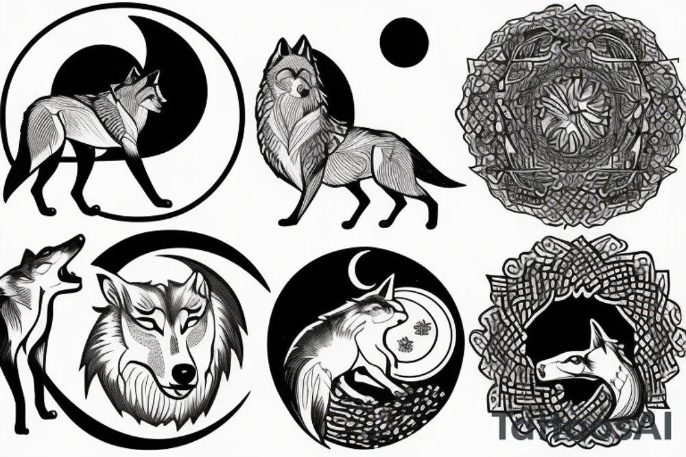 Nordic. one wolf chasing the sun
one wolf chasing the moon tattoo idea Nordic. one wolf chasing the sun
one wolf chasing the moon tattoo idea