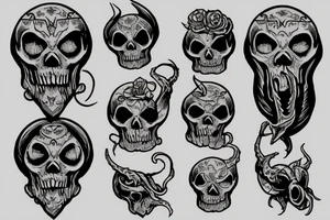 cthulu skull tattoo idea