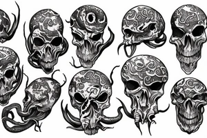 cthulu skull tattoo idea