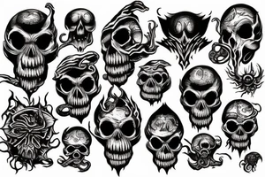 cthulu skull tattoo idea